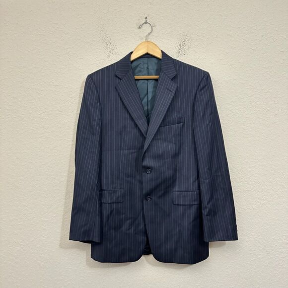 BURBERRY LONDON Kensington Striped Blazer Sports Coat Wool in Black